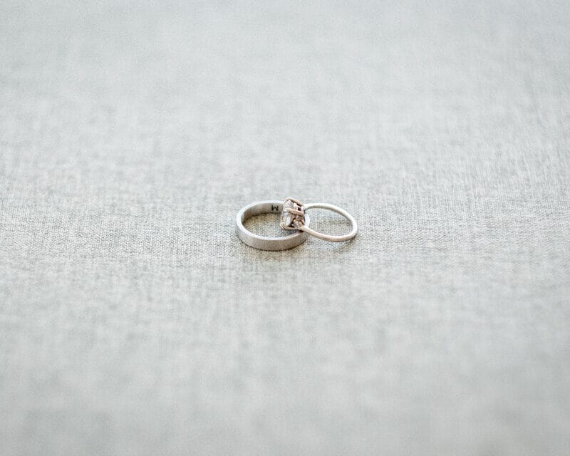 A classic solitaire diamond engagement ring
