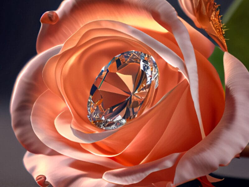 A diamond solitaire nestled in a rose — how to choose the perfect diamond