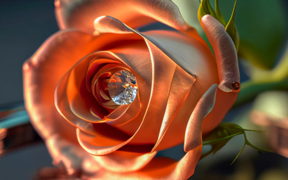 A diamond ring — diamond colour and clarity charts explained