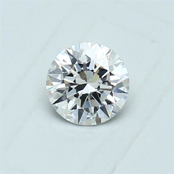 0.50 carat round cut diamond, F color, VS1 clarity — face-up view