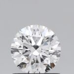 0.66 carat round cut diamond, D color, VVS1 clarity — face-up view