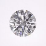 0.50 carat round cut diamond, F color, VS1 clarity — face-up view