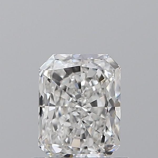 0.90 carat radiant cut diamond, F color, VVS2 clarity — face-up view