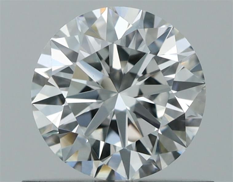 0.50 carat round cut diamond, F color, VS1 clarity — face-up view