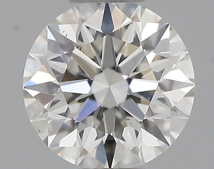 0.41 carat round cut diamond, F color, VS2 clarity — face-up view