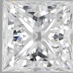 0.70 carat princess cut diamond, F color, VS1 clarity — face-up view