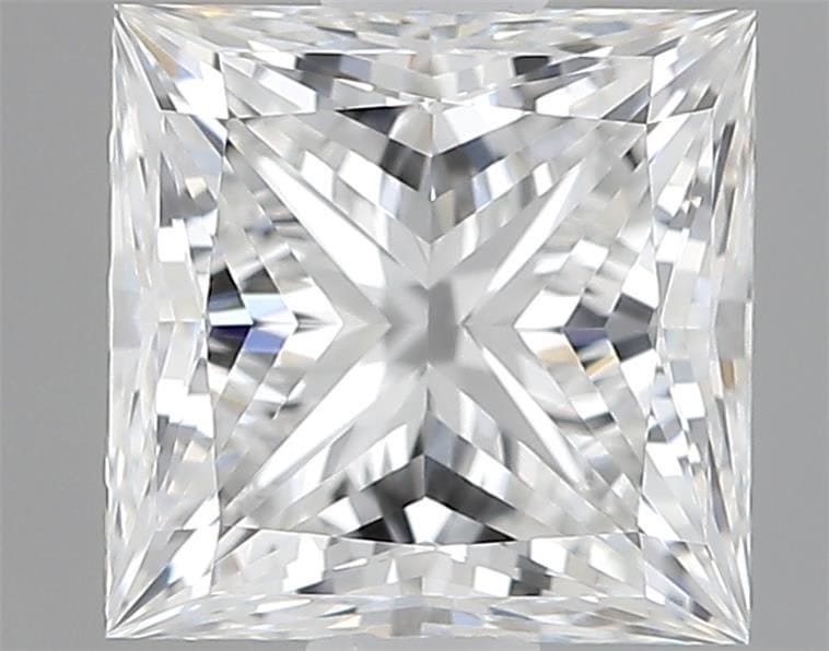 0.70 carat princess cut diamond, F color, VS1 clarity — face-up view