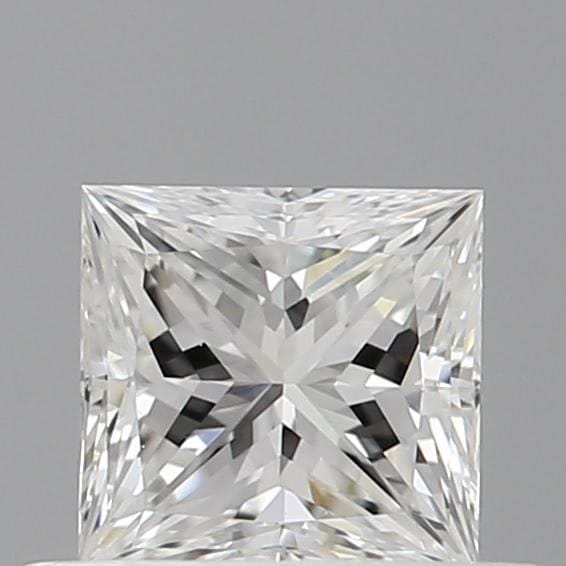 0.50 carat princess cut diamond, F color, VS1 clarity — face-up view