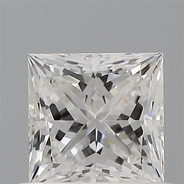 0.54 carat princess cut diamond, F color, VS2 clarity — face-up view