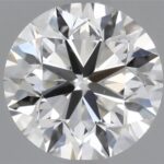 1.01 carat round cut diamond, I color, VS1 clarity — face-up view