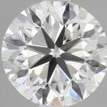 1.04 carat round cut diamond, H color, VS1 clarity — face-up view