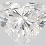 0.70 carat heart cut diamond, G color, VS2 clarity — face-up view