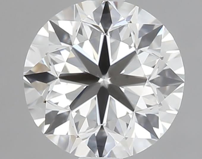 1.00 carat round cut diamond, G color, VS1 clarity — face-up view