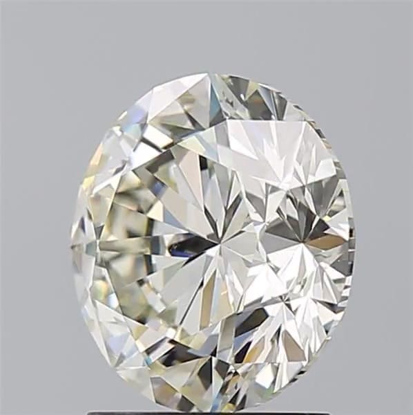 2.14 carat round cut diamond, M color, VS1 clarity — face-up view