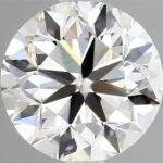 1.01 carat round cut diamond, I color, SI1 clarity — face-up view