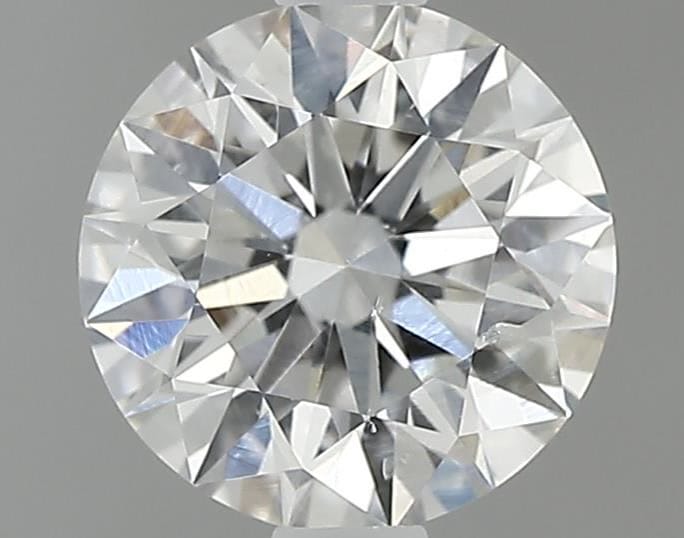 0.70 carat round cut diamond, G color, SI1 clarity — face-up view