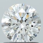 1.01 carat round cut diamond, G color, VS2 clarity — face-up view