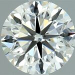 1.00 carat round cut diamond, G color, VS2 clarity — face-up view
