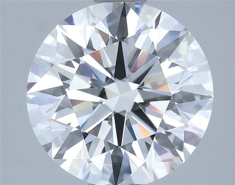 2.51 carat round cut diamond, G color, VS2 clarity — face-up view