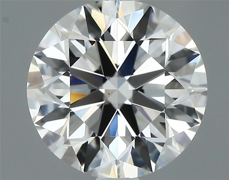 1.51 carat round cut diamond, G color, VVS2 clarity — face-up view