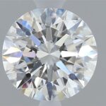 0.70 carat round cut diamond, E color, VS2 clarity — face-up view