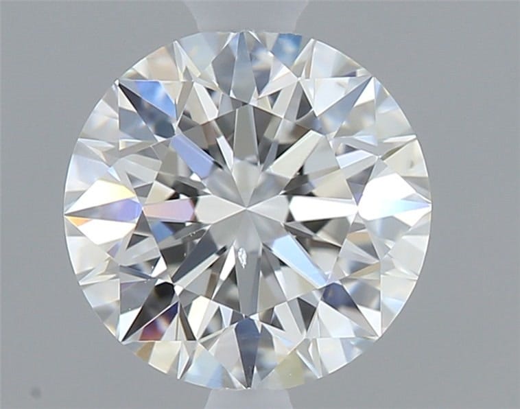 0.70 carat round cut diamond, E color, VS2 clarity — face-up view