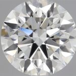 1.31 carat round cut diamond, G color, VVS2 clarity — face-up view