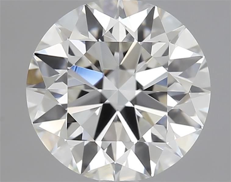 1.31 carat round cut diamond, G color, VVS2 clarity — face-up view