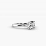 Round Petite Split-Shank Solitaire Engagement Ring, side view