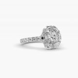 Round Hila Diamond Halo Engagement Ring, side view