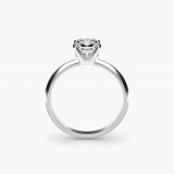 Cushion-Cut Knife-Edge Solitaire Engagement Ring, profile view