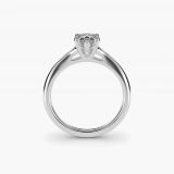 Pear-Shaped Petite Split-Shank Solitaire Ring, profile view