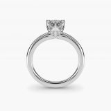 Pear-Shaped Woven Solitaire Engagement Ring, profile view