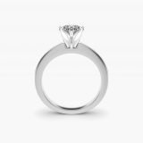 Pear-Shaped Flat-Edge Solitaire Engagement Ring, profile view
