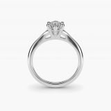 Marquise Petite Split-Shank Solitaire Engagement Ring, profile view