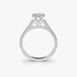 Marquise Diamond Pavé Engagement Ring, profile view
