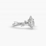Marquise Diamond Whisper Side-Stone Engagement Ring, side view