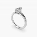 Marquise Woven Solitaire Engagement Ring, three-quarter view