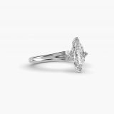 Marquise Woven Solitaire Engagement Ring, side view