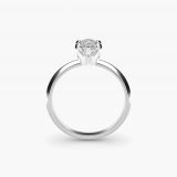 Marquise Knife-Edge Solitaire Engagement Ring, profile view