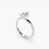 Marquise Knife-Edge Solitaire Engagement Ring, three-quarter view