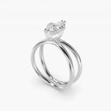 Marquise Criss-Cross Solitaire Engagement Ring, three-quarter view