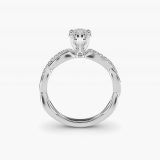 Marquise Solo Infinity Diamond Pavé Engagement Ring, profile view