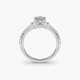 Marquise Compass-Point Diamond Accent Engagement Ring, profile view