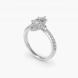 Marquise Compass-Point Diamond Accent Engagement Ring, three-quarter view