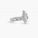 Marquise Compass-Point Diamond Accent Engagement Ring, side view