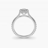 Marquise Cathedral Pavé Crown Engagement Ring, profile view
