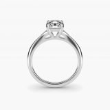 Radiant-Cut Petite Split-Shank Solitaire Ring, profile view