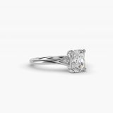 Radiant-Cut Petite Split-Shank Solitaire Ring, side view