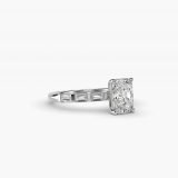 Radiant-Cut Straight Baguette Side-Stone Ring, side view